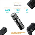 1.5V AA 3400mAh USB Type-C Rechargeable Lithium Battery for Hunting Camera Remote Control Mouse Smart Door Lock Microphone