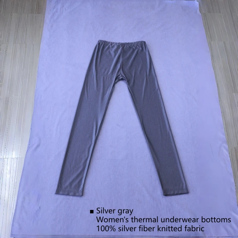Anti-radiation 100% silver fiber knitted fabric women's long underwear Phone Electromagnetic radiation shielding men's underwear