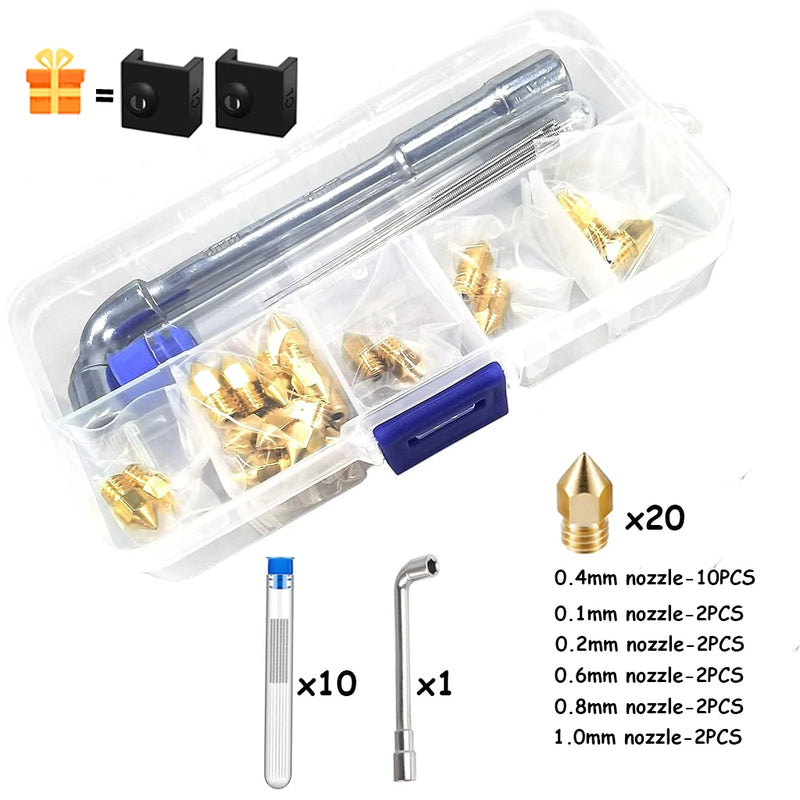 CREALITY MK8 Brass Nozzle 0.2/0.4/0.6/0.8/1.0MM Extruder - Visuel 7 | SAMAG