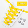 1Pair Elastic Laces Sneakers Tennis Flat Shoelaces No Tie Shoe Laces Without Ties Kids Adult 8mm Wide Shoelace Shoes Accessories