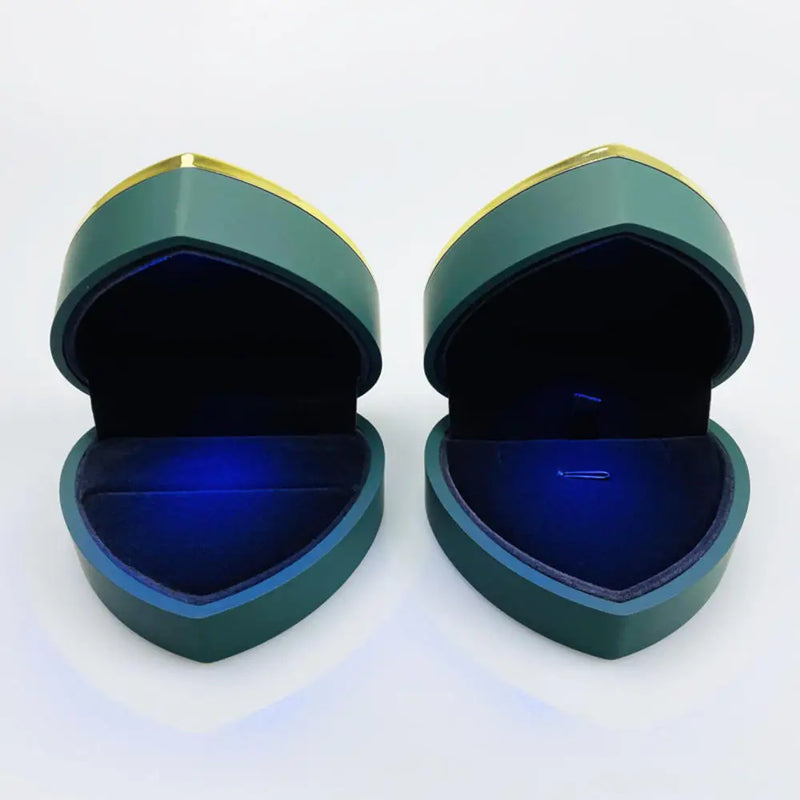 Led Jewelry Ring Box With Llight Luxury Crown Earrings Pendant Storage Display Proposal Wedding Gift Box Jewelry Organizer Box