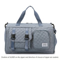 Durable Nylon Travel Duffle Bag, Portable Sports Gym Bag for Overnight Trips Shoulder Duffel Training Bag, Spacious Argyle