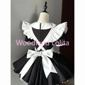 Classical Blue Lolita Anime Maid Cosplay Costume Kawaii Comic Con Dress Up Black Short Sleeved Lolita Set Party Women Outfit