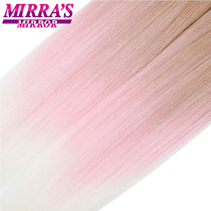 Purple Braiding Hair Extensions Pre Stretched Soft Yaki Synthetic Jumbo Braids DIY Ponytail Braid Pink Grey Orange Red Blue Hair