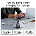Vention 70W GaN Charger Quick Charge 3.0 USB C Charger for iPhone 17 16 15 Pro iPad Macbook Air Tablet PD Type C Fast Charger