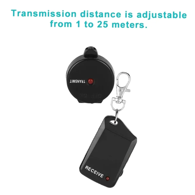 SUNRI-2X RF Wireless Anti Loss Device Security Protection Personal Guard Buzzer Light Anti Theft Alarm Home Automation Kits