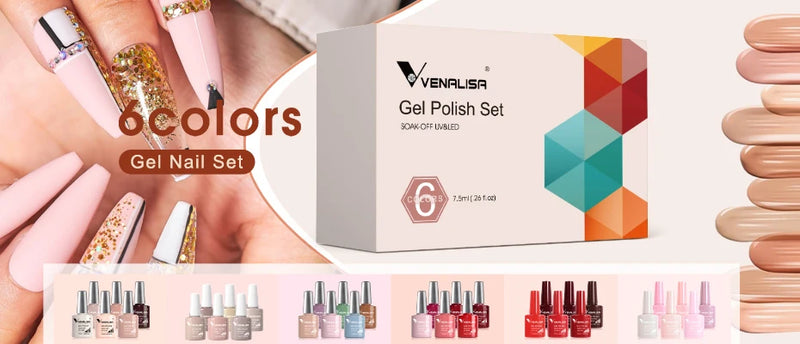 VENALISA Non Cleansing Topcoat Nail Art 7.5ml Soak off Base Coat Foundation No Wipe Top Coat Nail Gel Funny Bunny Gel Varnish