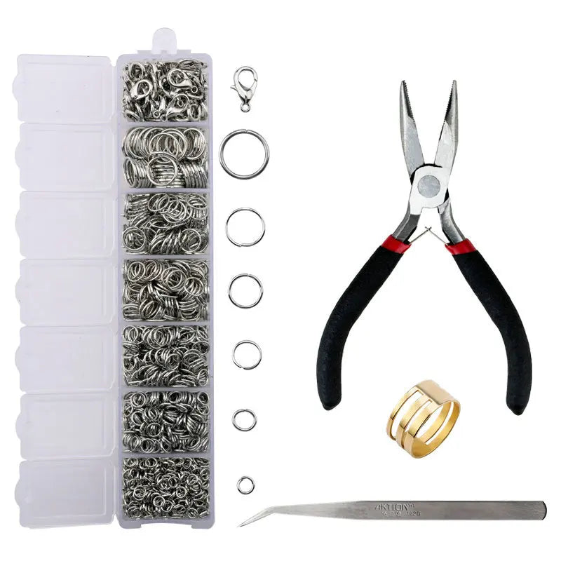 A Set Jewelry Findings Tool Open Jump Rings, Pliers, Lobster Clasps Hooks, Tweezers Making Supplies - Visuel 16 | SAMAG