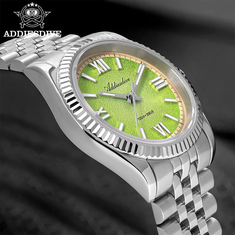 ADDIESDIVE VH31 Quartz Watches AD2535 Reloj Hombre Sapphire Glass Stainless Steel Waterproof Super luminous Original Mens Watch