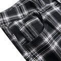 Men's Check Printed Jeans Fashion Black White Plaid | SAMAG