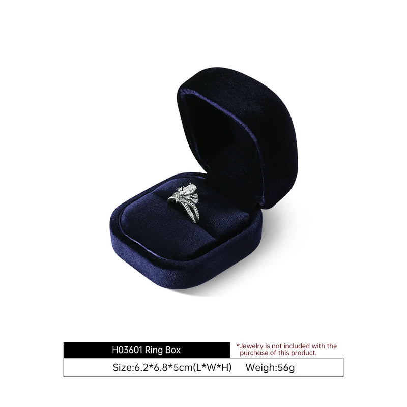 Yinbeini Wedding Ring Box Velvet Jewelry Box Collection Bracelet Necklace Pendant Storage Case Jewelry Display Organizer H030