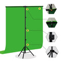 T-Shape Backdrop Stand Kit with Background Cloth Video Chroma Key Green Screen Frame Stand For Photography Photo Studio Props