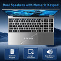 LENO 15.6" Ultra Slim Laptop 32GB 2TB Windows 11 Intel Core i9 9900 Gaming Computer PC Gamer office Fingerprint Unlock Notebook