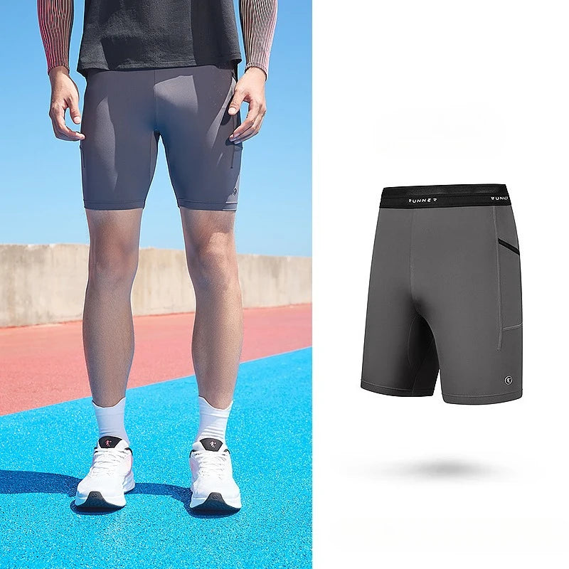 QIAODAN Marathon Men's Skinny Shorts 2025 Summer New High Streth Breathable Lightweight Knit Training Shorts XZZ23245257R