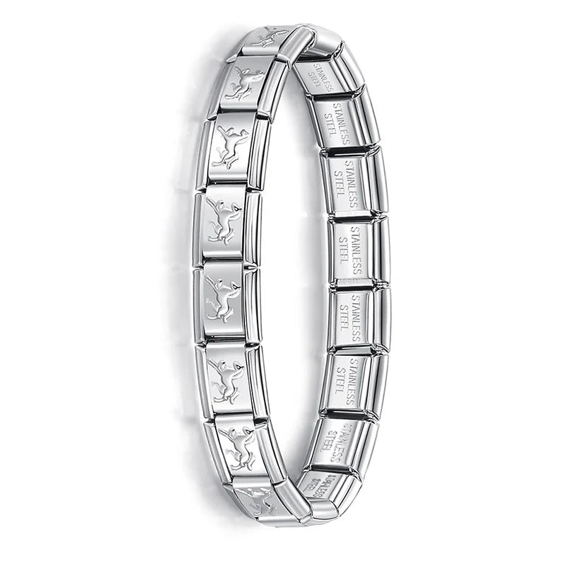 Hapiship New Women's Jewelry 9mm Width Itanlian Elastic Charm Bracelet Fashion Stainless Steel Bangle ST - Visuel 13 | SAMAG