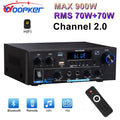 Woopker Digital Amplifier AK55 Audio Bass Audio Power Bluetooth Home Amplifier Hifi FM Auto Music Subwoofer Speakers USB SD Mic