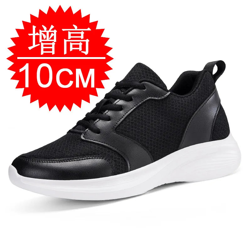 New Men's Summer Breathable Height-Increasing Shoes10cm Invisible Elevator Shoes 8cm 6cm Thick-Soled Fashionable Sports Shoes