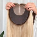 Honey Blonde Balayage 6x6 Silk Base Hair 100% European Virgin Human Hair HD Lace Natural Scalp Look Human Hair Wigs for Women
