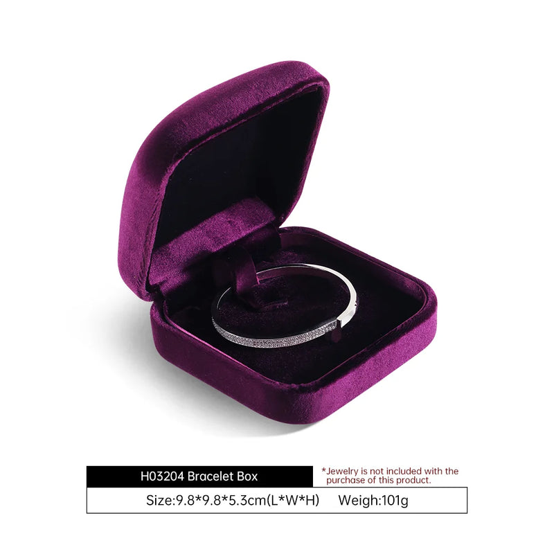 Yinbeini Wedding Ring Box Velvet Jewelry Box Collection Bracelet Necklace Pendant Storage Case Jewelry Display Organizer H030