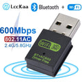 600Mbps USB WiFi Bluetooth Adapter Dual Band 2.4/ 5.8Ghz Wireless Receiver Network Card Dongle for PC Laptop Desktop | SAMAG