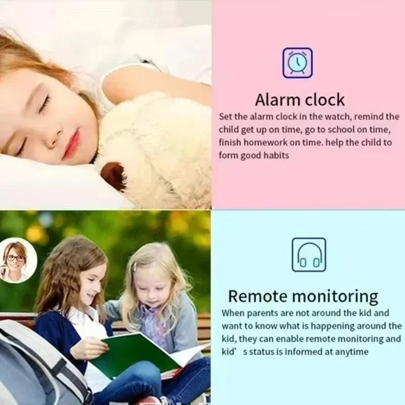 Lenovo 2026 New 5G Waterproof Kids Smart Watch SOS GPS Tracker Sim Card Call Camera Child Watch Gift for Boys Girls iOS Android
