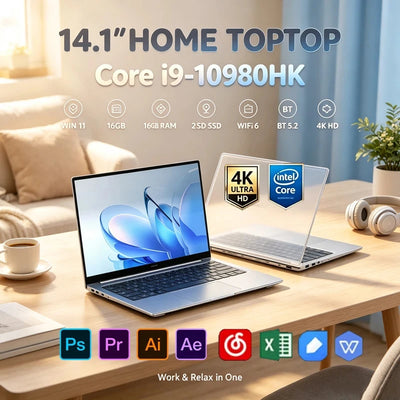 Ultra Slim 14.1" Laptop I9-10980HK Win11 Pro 16GB RAM 2TB | SAMAG