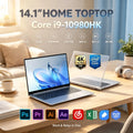Ultra Slim 14.1" Laptop I9-10980HK Win11 Pro 16GB RAM 2TB SSD FHD WiFi6 BT5.2 Gaming Study Office Portable Notebook PC