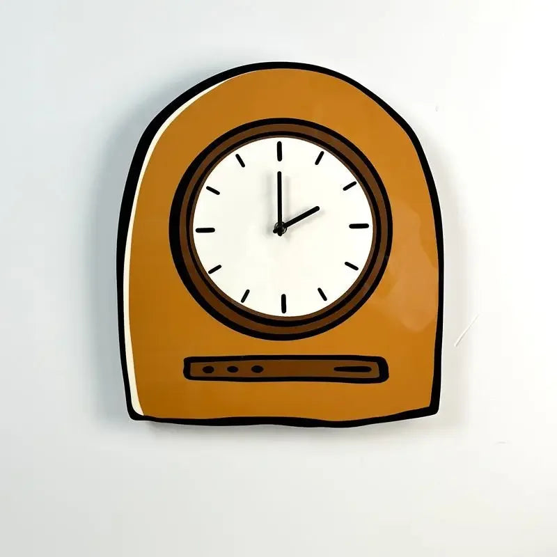 New Korea Cartoon Wall Clock Living Room Clocks Home Decor Digital Clocks Modern Design Swinging Pendulum Clock Home Decoration