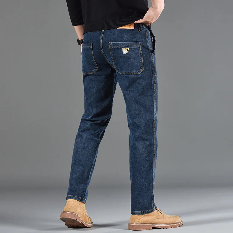 Fashion Print Six-Pocket Jeans Small Straight Cut Style | SAMAG
