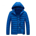 2026 New Men's Lightweight Padded Jacket Hooded Zip-up Parka Male Cotton Down Warm Demi-season Autumn Spring Warm Big Size Coat