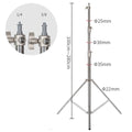 SH 2.9m Light Stand With Stainless Steel Kit Cross Arm  With Weight Bag Photo Studio Accessories Extension Telescopic Rod 2.49M