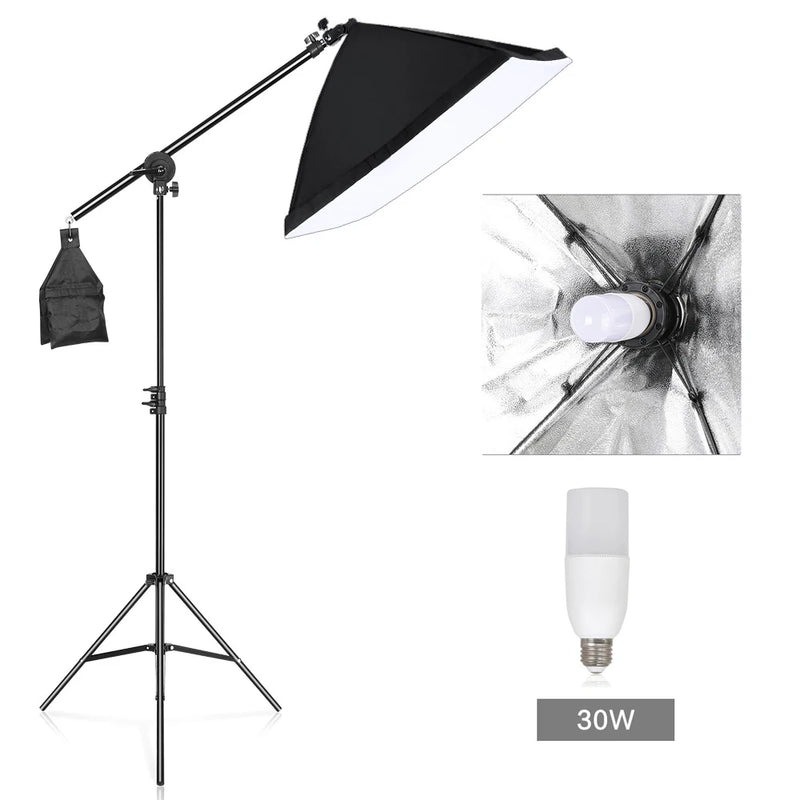 Photography Softbox Lighting Kits 50x70CM Professional Continuous Light System Soft Box For Photo Studio Equipment