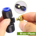 0.7MM Brass Nozzle 60W Self-Priming Pump Timing Misting Spray Kit for Garden Plants Farm Automatic Atomization Cooling System