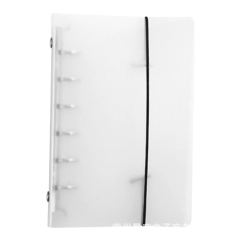 Transparent Binder, Matte Transparent Folder, Data Punching Folder, Ring Binder with Straps, for Office Document Storage