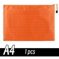 A4/A6 Pencil Bag Zipper Pouch Document Puzzle Bag Waterproof Zip File Folders Pencil Case Storage Bags School Office Supplies