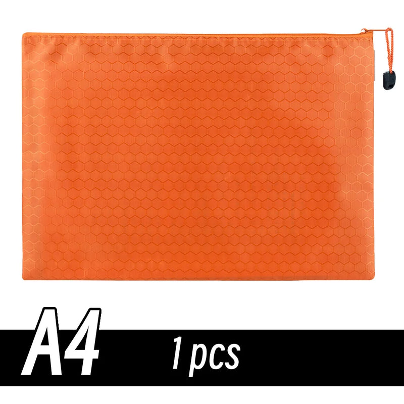 A4/A6 Pencil Bag Zipper Pouch Document Puzzle Bag Waterproof Zip File Folders Pencil Case Storage Bags School Office Supplies