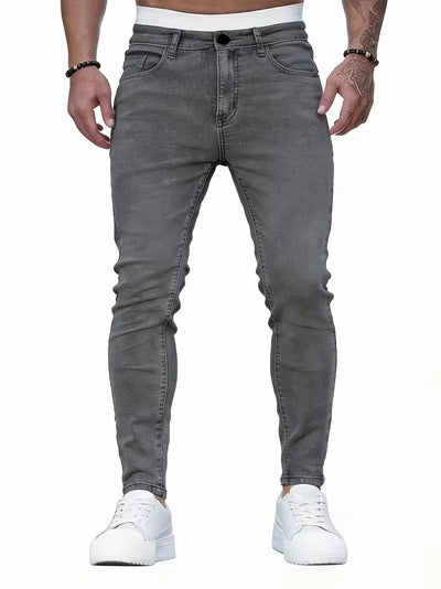 Men'S Street Tight Good-Looking Jeans, Color Graphite | SAMAG