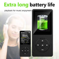 Portable MP3 Player USB Charging Record Digital Display Screen Media Lossless Portable Pocket Sports Running Walking Music Play