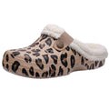 Smile Winter Fur Lined Clogs Women Fuzzy Slippers Men Warm House Slippers Adult Outdoor Waterproof Slippers Comfort Garden Clogs