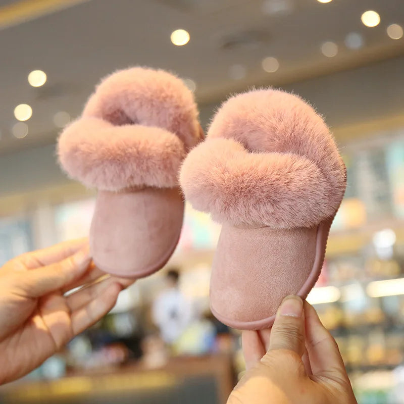 Winter Kids Baby Snow Boots First Walkers Plush Warm Soft Bottom Children Shoes