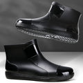 Extra Large Size Men's Rain Boots Anti-Slip Kitchen Work Rubber Shoes Waterproof Summer Boots Slip-On Flat Bottom Shoes