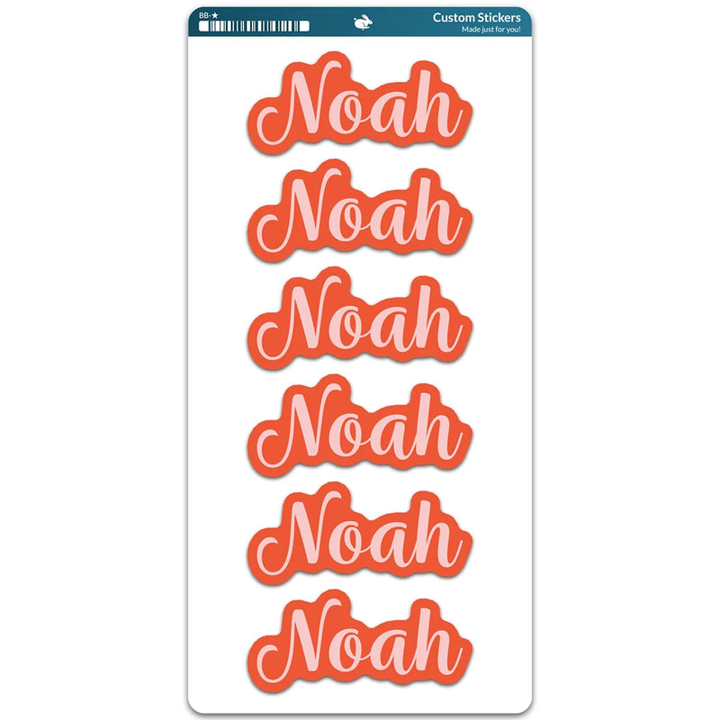 2 Sheets 12pcs Custom Name Stickers for Kids and Adults, Personalized Labels, Ideal for School, Bottles, and Gifts,Easy to Apply