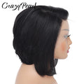 CrazyPearl Natural Color Short Lace Front Pixie Cut Wig Human Hair 13X4 Lace Frontal Wigs Short Wig Human Haair Pixie Cut Wig