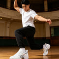 Men's Dance Sneakers Breathable Mesh Split Sole Modern Jazz Hip Hop Dance Shoes 602