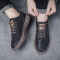Men's Leather Shoes Casual Comfort Cricket Shoes Fashion Sneakers For Men Lightweight Driving Shoes