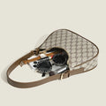 Retro Printing Female Underarm Bag Fashion High Quality Zipper Small Handbag Adjustable Strap Solid Color Shoulder Bags
