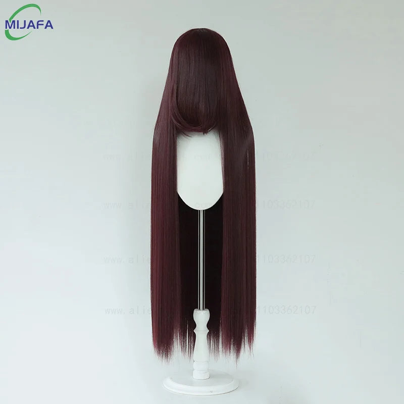 Very High Quality 600g 68 Colors 40 Inch 100cm Long Straight Cosplay Wig With Bangs Heat Resistant Hair Anime Wigs + Wig Cap