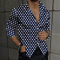 Men's multicolored Dot Geometric Pattern Dress Shirt | SAMAG