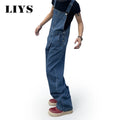 Overalls for Men Denim Suspenders Simple Baggy Jeans | SAMAG