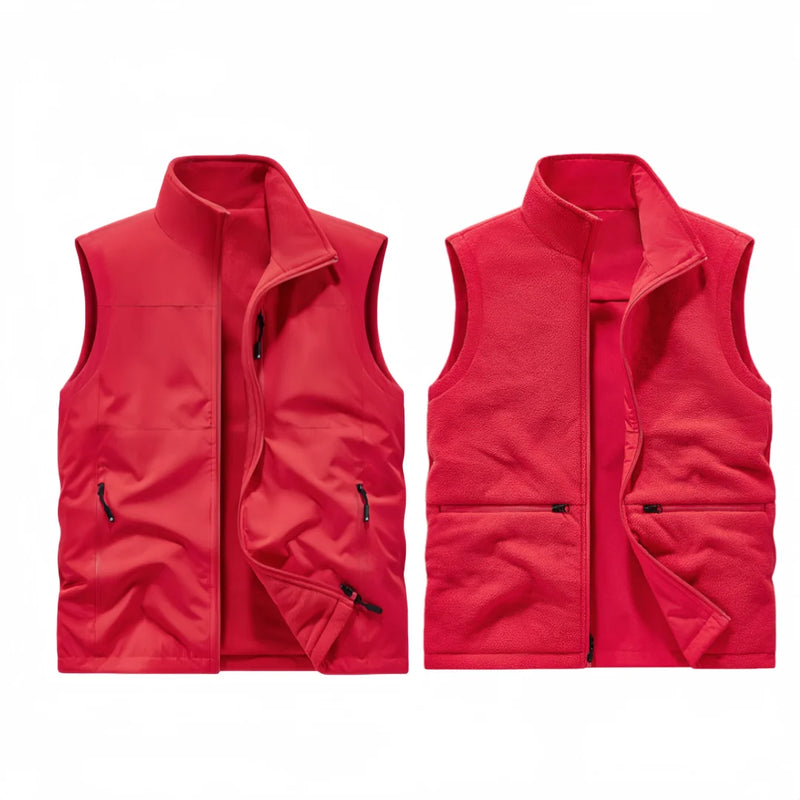 Autumn Winter Comfortable Versatile Windproof Casual Vest Outdoor Leisure Fishing Men Leather Vest Men Fashion Breathable Vest